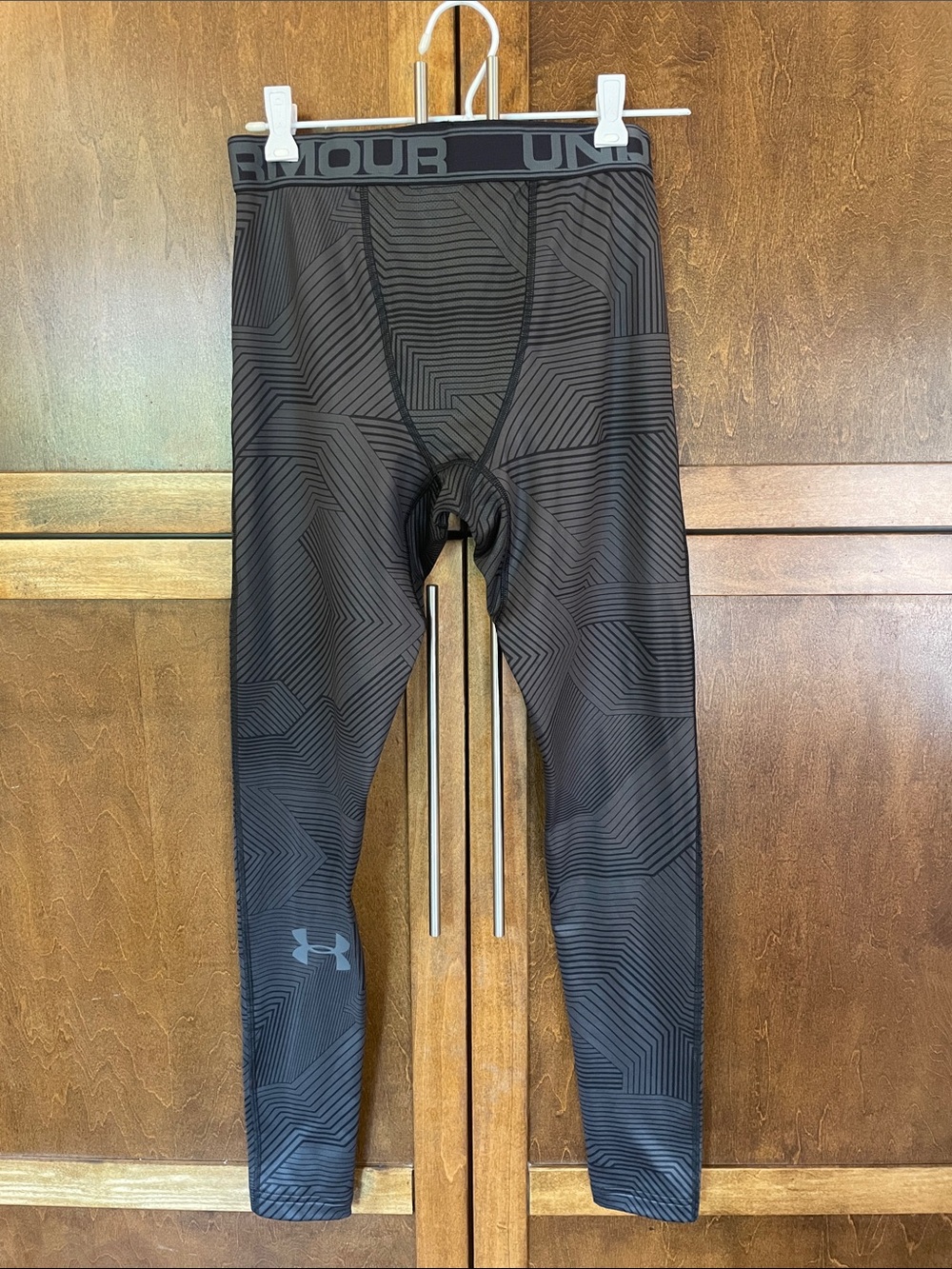 Under Armour Black Geometric Compression Leggings